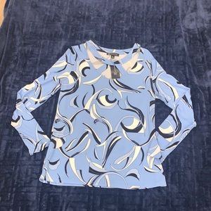 INC Long Sleeve Cut-Out Twist Neckline Top